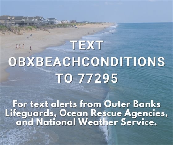 Text overlaid on aerial photo of beach and ocean.