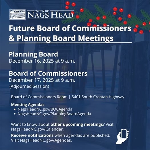 Board of Commissioners and Planning Board Meeting Dates 