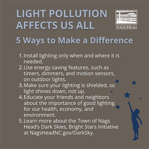 Light pollution affects us all. Five ways you can make a difference.