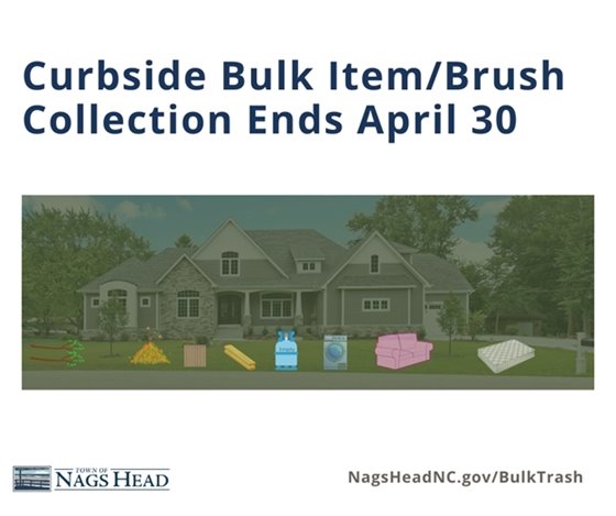 Curbside bulk item/brush collection ends April 30