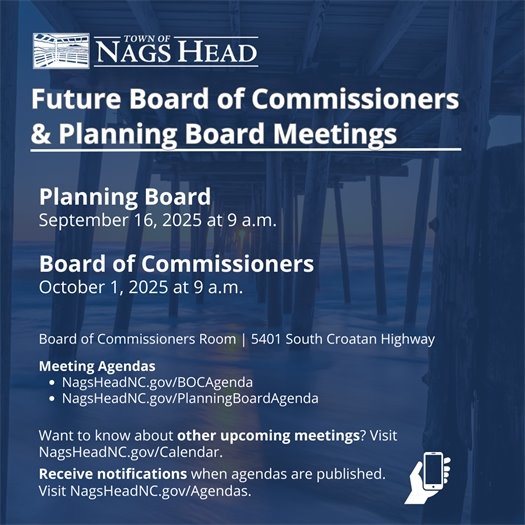 Board of Commissioners and Planning Board Meeting Dates 
