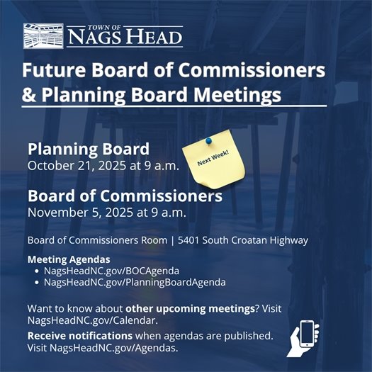 Board of Commissioners and Planning Board Meeting Dates 