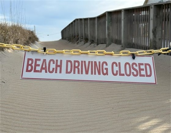 Beach Driving Closed