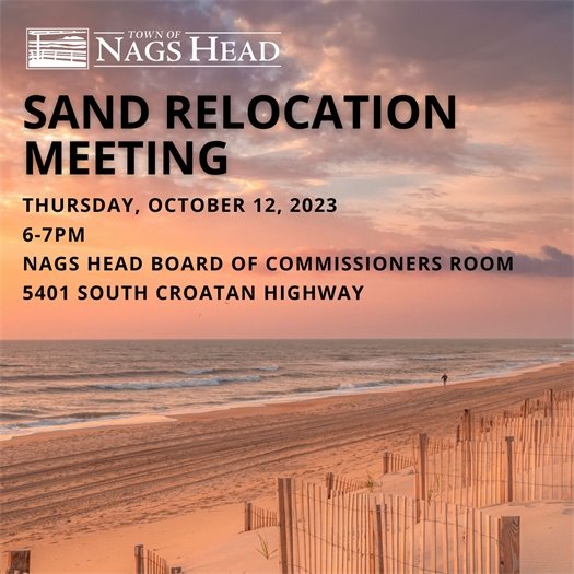 Sand Relocation Meeting October 12, 6-7 pm