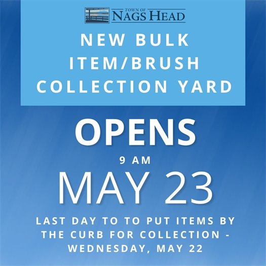 New Bulk/Brush Yard Opens May 23