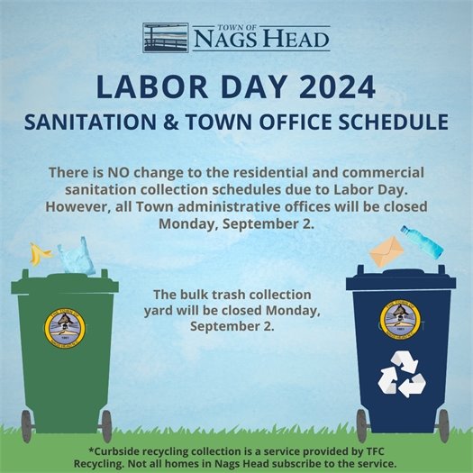 Labor Day 2024 office and sanitation collection schedule 
