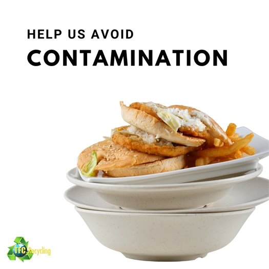 Do you have leftovers from dinner? Food does not belong in your curbside recycle bin. Try composting instead! 