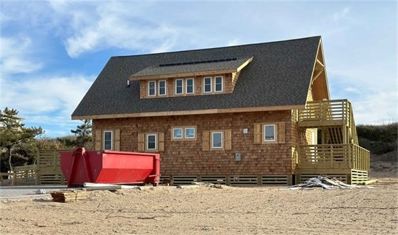 The new bathhouse at the Epstein public beach access should be ready by Memorial Day!