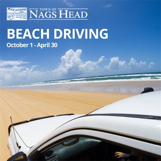 Beach driving in Nags Head starts October 1 and runs through April 30, with a Town-issued permit.