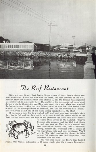 Photo of Page of Book About Old Reef Restaurant in Nags Head