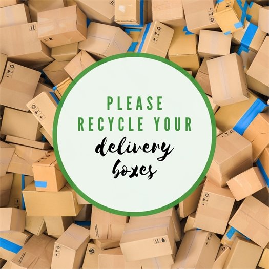 Help reduce waste this holiday season by breaking down and recycling your cardboard boxes!