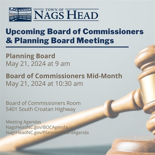 Board of Commissioners and Planning Board Meeting Dates 