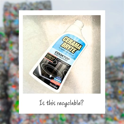 Have a cleaner like this lying around and unsure of whether or not it can go in the recycling bin? The answer is yes! But, please rinse it out before putting it into the bin since it is a cleaner.