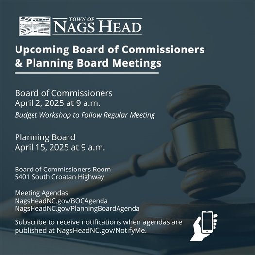 Board of Commissioners and Planning Board Meeting Dates 