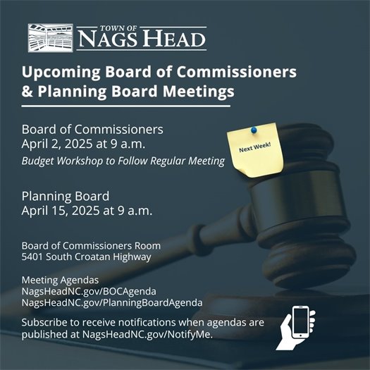 Board of Commissioners and Planning Board Meeting Dates 