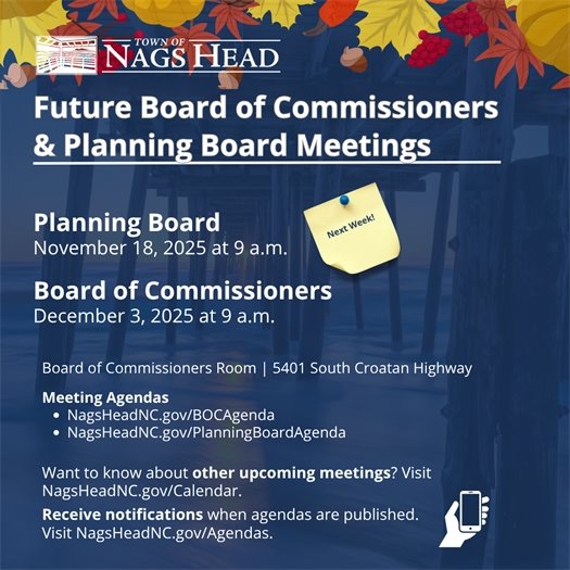 Board of Commissioners and Planning Board Meeting Dates 