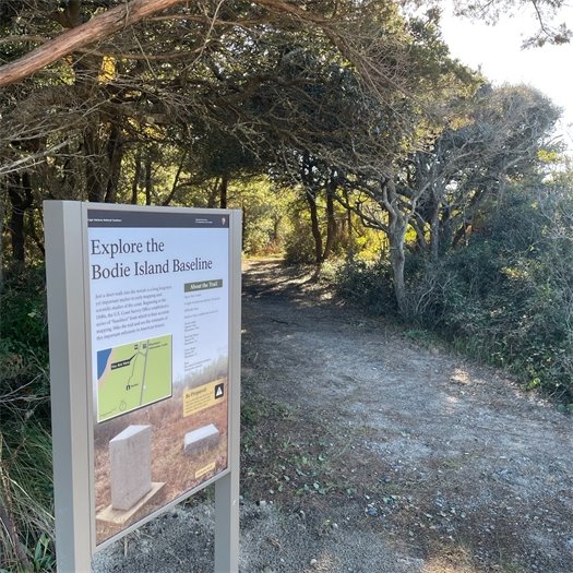 Cape Hatteras National Seashore Photo of Baseline Trail Marker