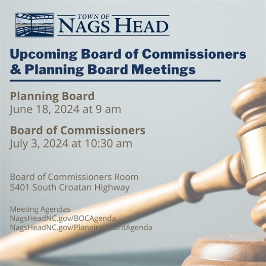 Board of Commissioners and Planning Board Meeting Dates 
