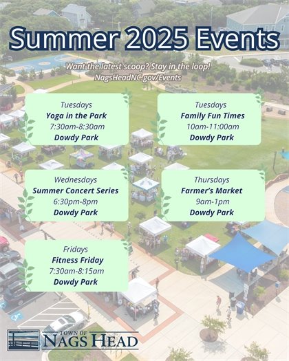 Town of Nags Head Upcoming Events for Summer 2025