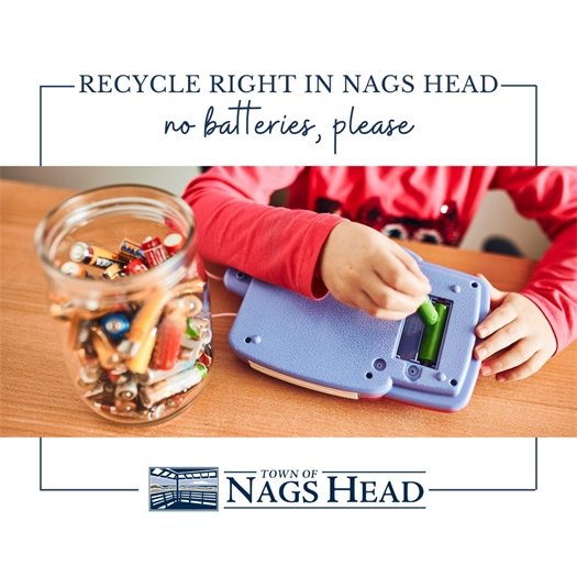 If you are disposing of old batteries, please do NOT put them in your trash or recycle bins. They're a fire hazard that can create a dangerous situation for our truck drivers!