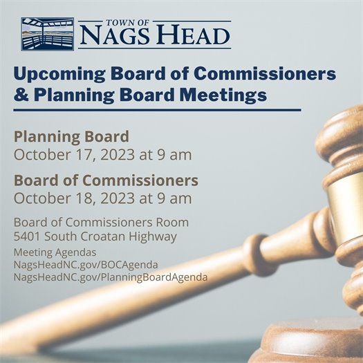 Board of Commissioners and Planning Board Meeting Dates 