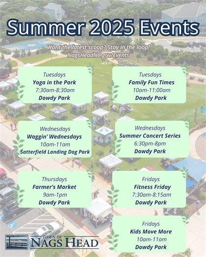 Town of Nags Head Upcoming Events for Summer 2025