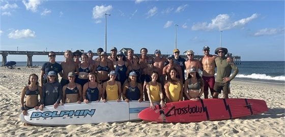 Photo of Nags Head's Ocean Rescue competition team , who placed 2nd in a recent regional competition at Jennette's Pier.