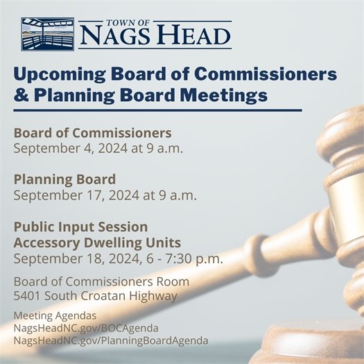 Board of Commissioners and Planning Board Meeting Dates 