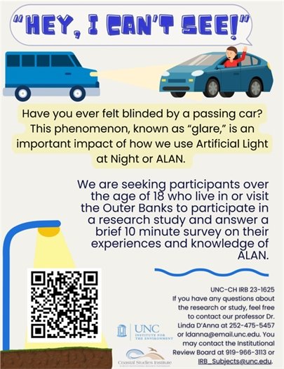 Fill out survey on perceptions about artificial light.