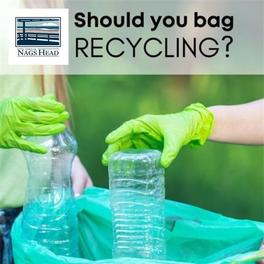 Should you bag recycling? Nope! Use paper instead. Thanks for recycling right!