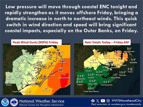Rain, Wind, and Flooding Possible Tonight and Friday