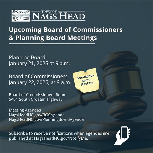 Board of Commissioners and Planning Board Meeting Dates 