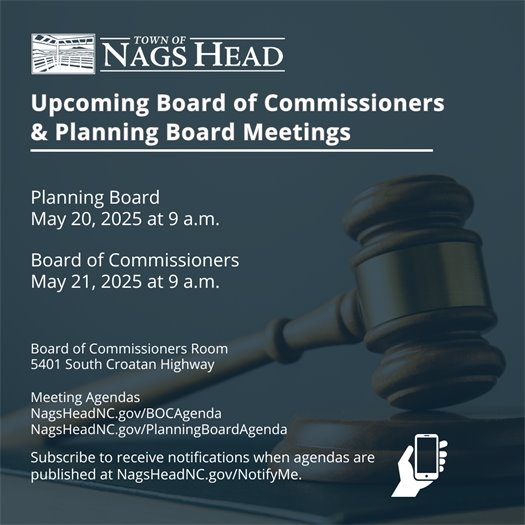 Board of Commissioners and Planning Board Meeting Dates 