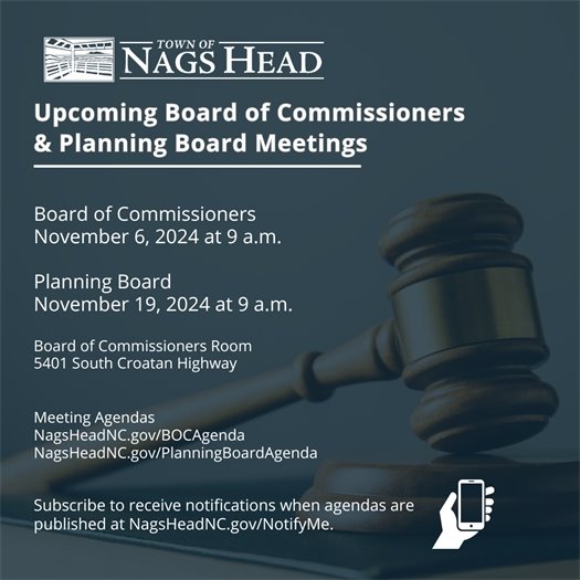 Board of Commissioners and Planning Board Meeting Dates 
