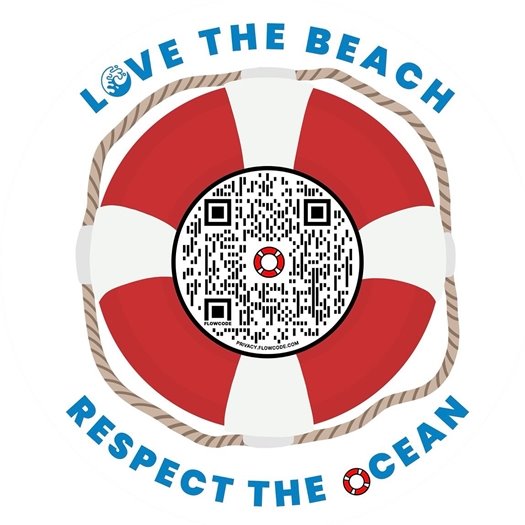 Love the Beach, Respect the Ocean Logo and QR Code