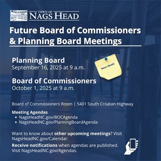 Board of Commissioners and Planning Board Meeting Dates 