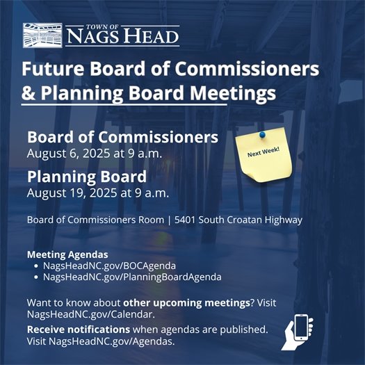 Board of Commissioners and Planning Board Meeting Dates 