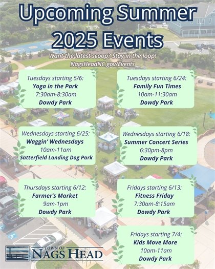Town of Nags Head Upcoming Events for Summer 2025