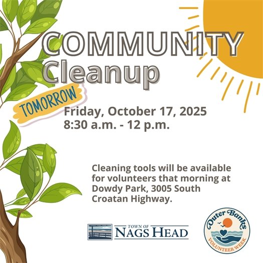 Community Cleanup, October 17 , 8:30 a.m. to 12 p.m.