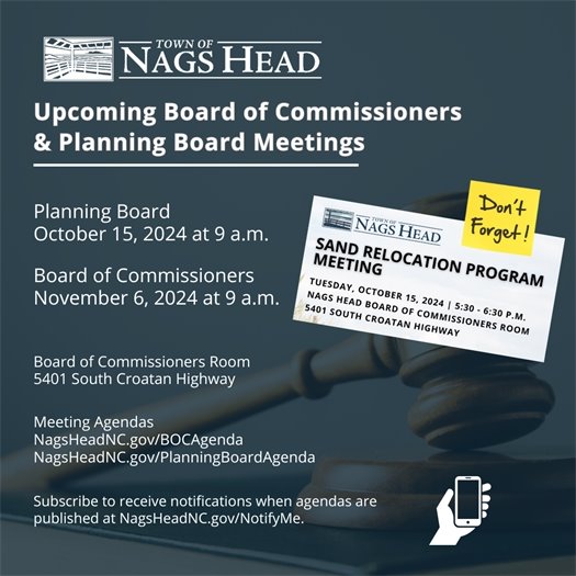 Board of Commissioners and Planning Board Meeting Dates 