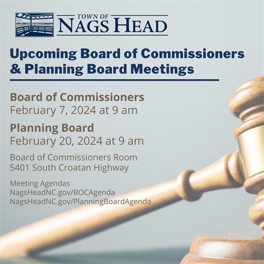 Board of Commissioners and Planning Board Meeting Dates 