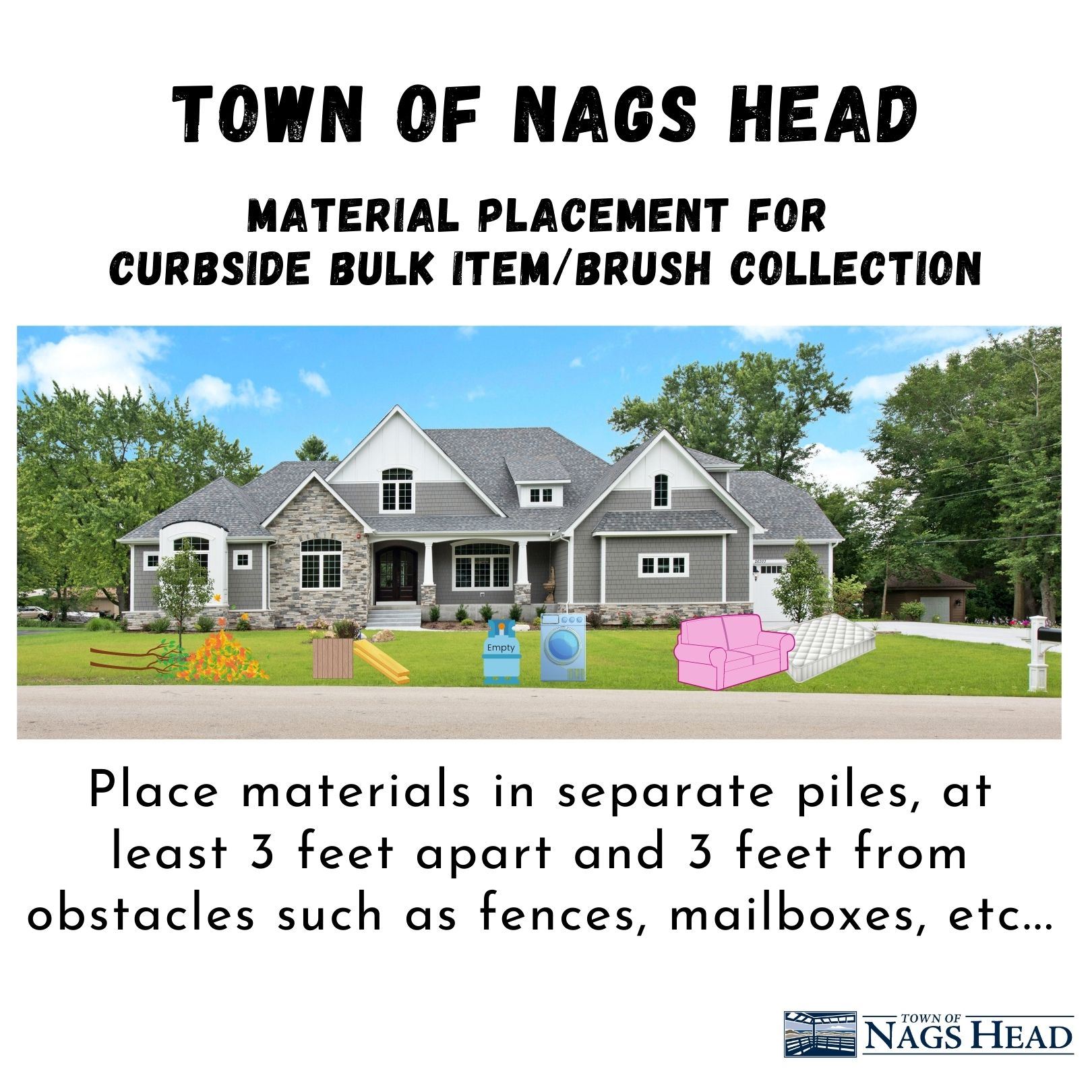 Bulk and brush collection - material placement details