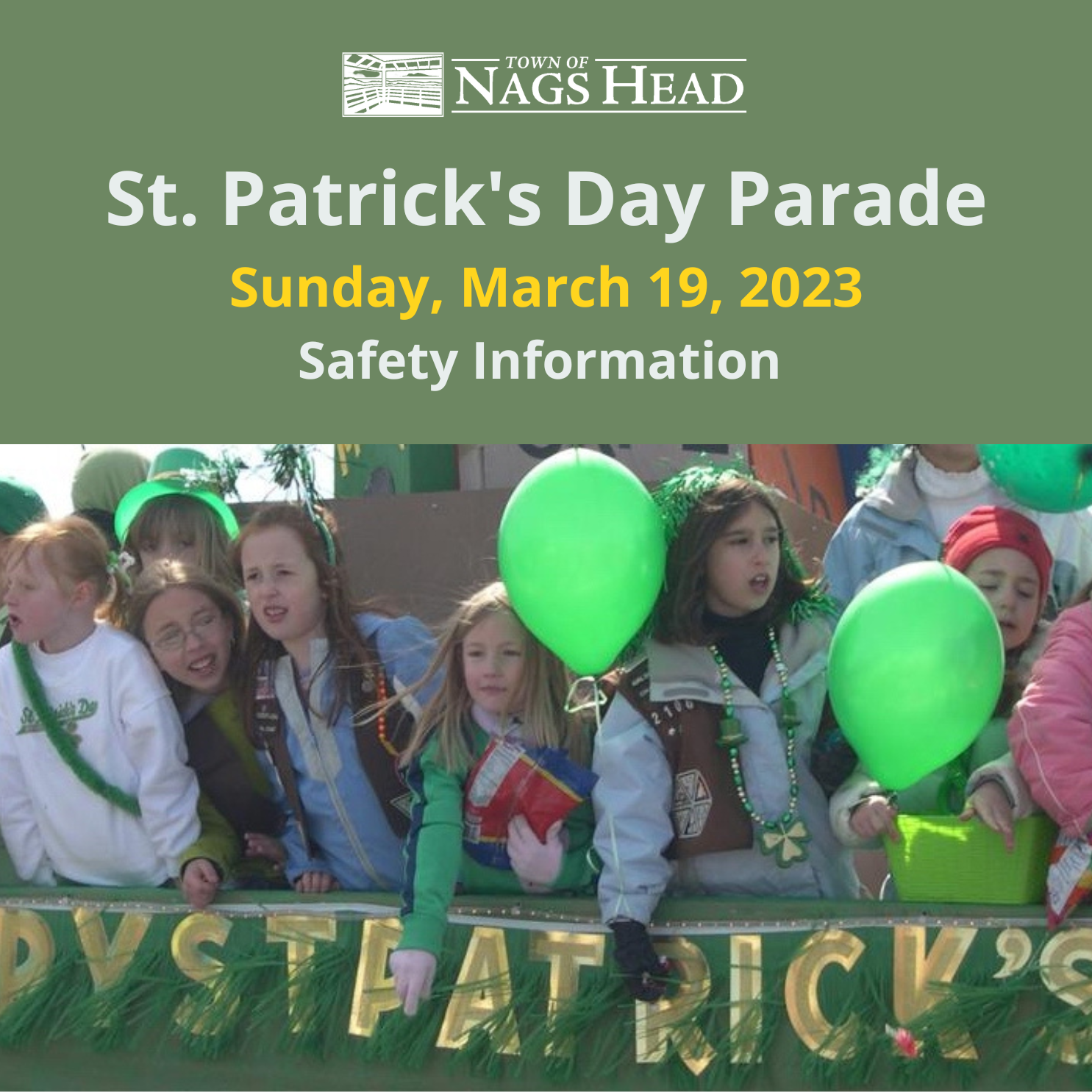 St. Patrick's Day Parade, Sunday March 19