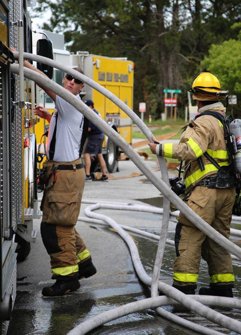 Firefighter and EMT Working