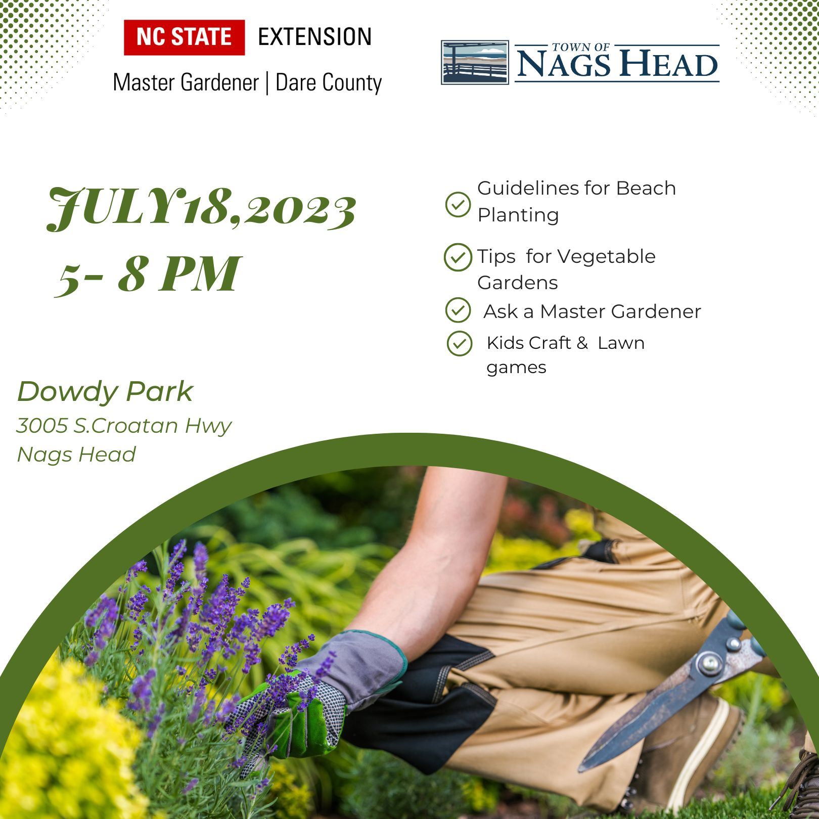 Master Gardener Event at Dowdy Park July 18 2023