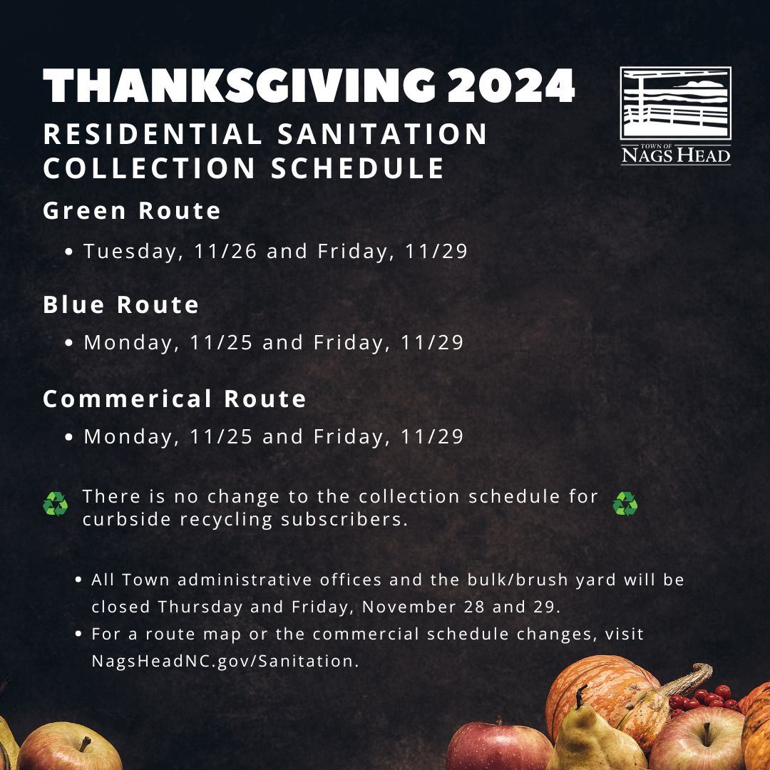 Thanksgiving 2024 Sanitation Schedule 