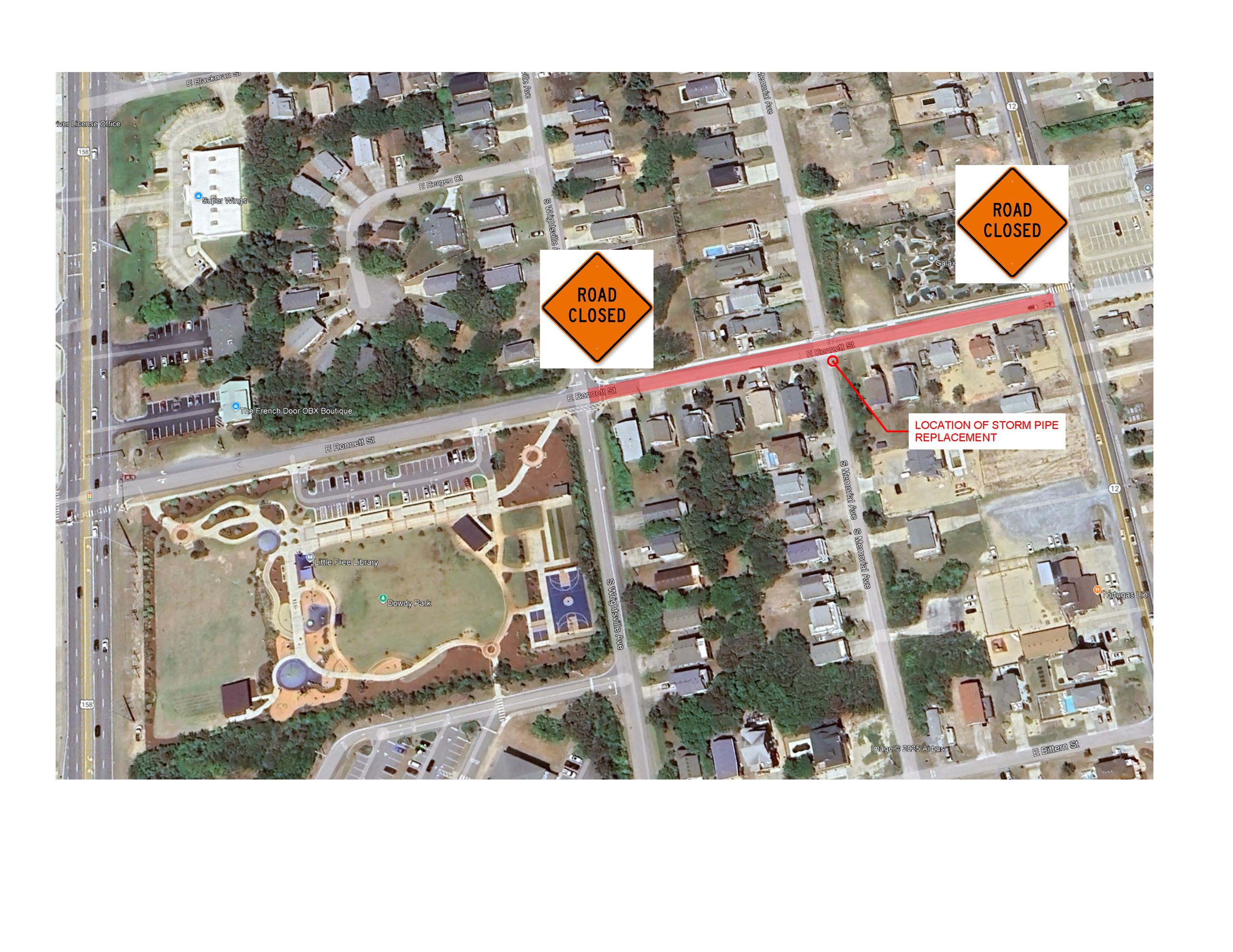 Road Closure on East Bonnett Street on Monday, April 28, 2025