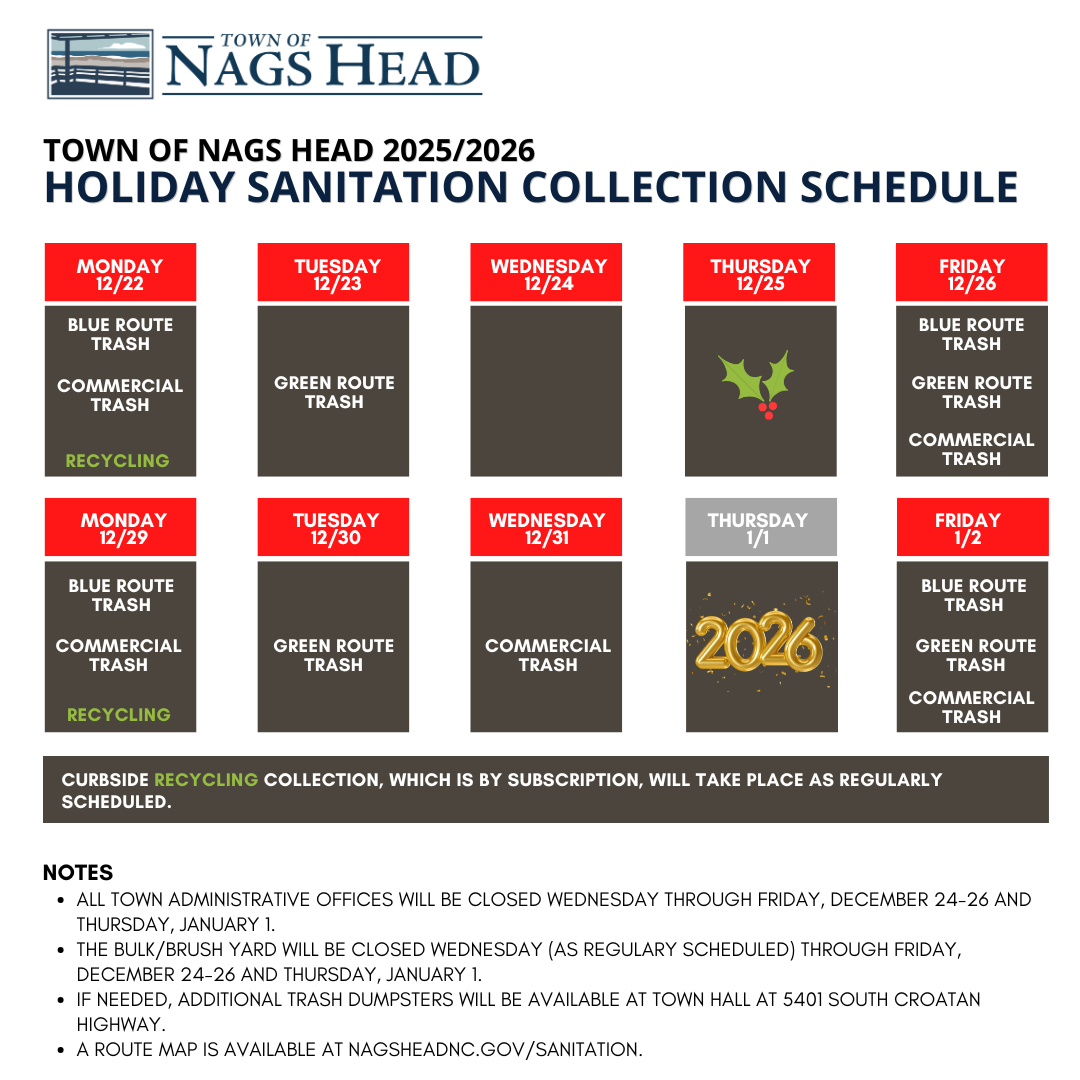 2025 2026 Holiday Sanitation Schedule 